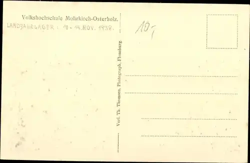 Ak Mohrkirch Osterholz in Schleswig Holstein, Volkshochschule