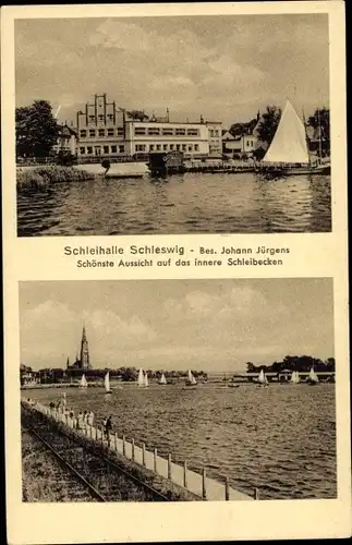 Ak Schleswig an der Schlei, Schleihalle, Schleipartie
