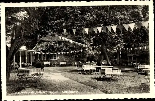 Ak Kappeln an der Schlei, Waldwirtschaft Hüholz, Kaffeegarten