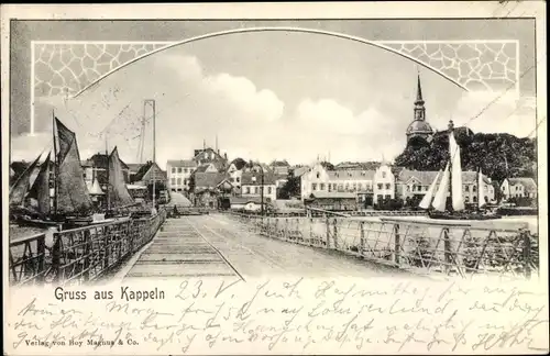 Passepartout Ak Kappeln an der Schlei, Brückenpartie