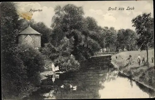 Ak Leck Schleswig Holstein, Augarten