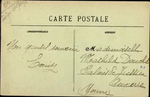 Ak Montigny-sur-Loing Seine-et-Marne, Le Loing, en amont du Pont