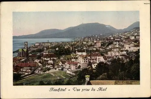 Ak Neuchâtel Kanton Neuenburg, Vue prise du Mail