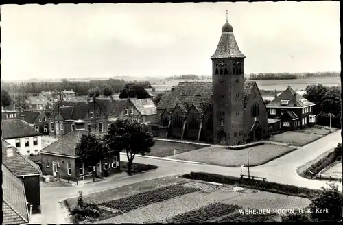 Ak Wehe den Hoorn Groningen, Panorama, Kirche