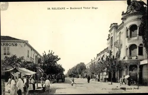 Ak Relizane Algerien, Boulevard Victor Hugo