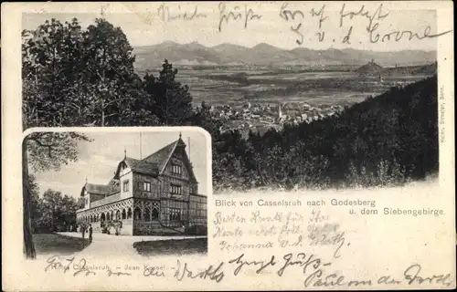 Ak Bad Godesberg Bonn am Rhein, Hotel Casselsruh, Panorama