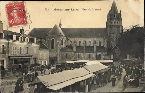 Ak Meung sur Loire Loiret, Place du Martroi