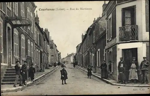 Ak Courtenay Loiret, Rue du Martineau