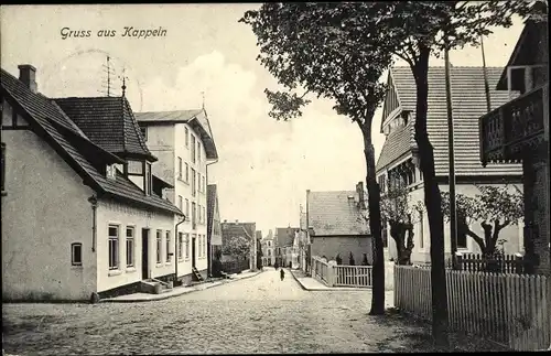 Ak Kappeln an der Schlei, Straßenpartie, Häuser