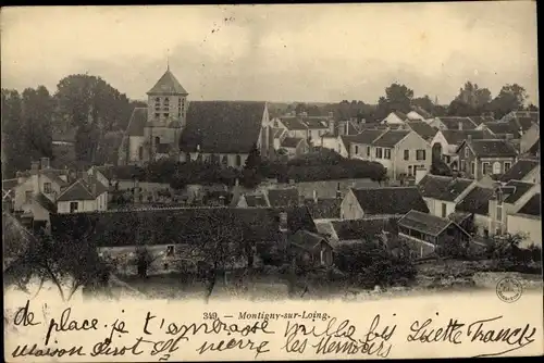 Ak Montigny-sur-Loing Seine-et-Marne, Vue generale