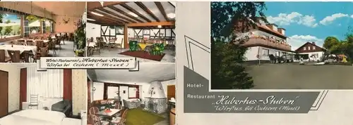 Klapp Ak Cochem an der Mosel, Hotel Restaurant Hubertus Stuben, Außenansicht, Speisesal, Hotelzimmer