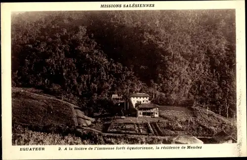 Ak Ecuador, A la lisiere de l'immense foret equatorienne, la residence de Mendez