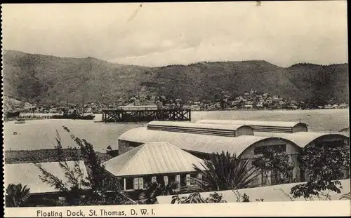 Ak Saint Thomas Amerikanische Jungferninseln, Floating Dock