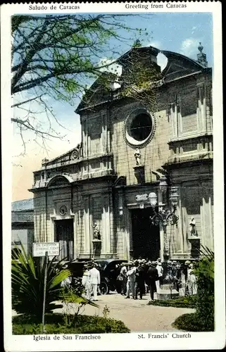 Ak Caracas Venezuela, Iglesia de San Francisco, St Francis' Church