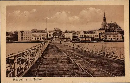 Ak Kappeln an der Schlei, Schleibrücke