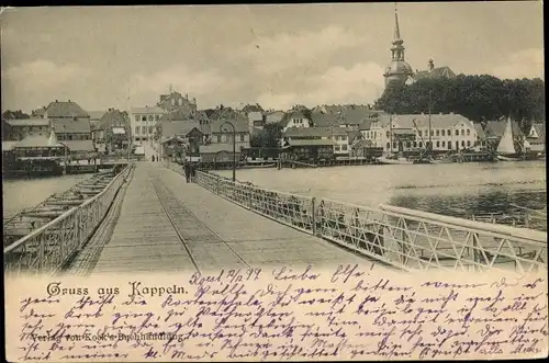 Ak Kappeln an der Schlei, Partie an der Brücke