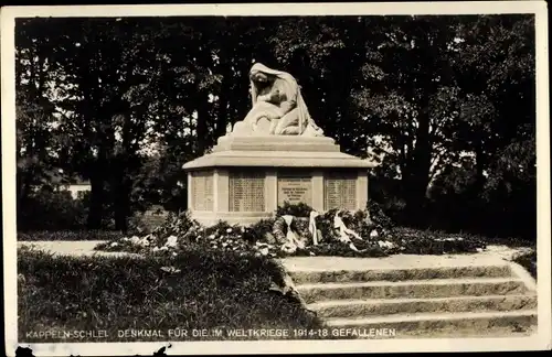 Ak Kappeln an der Schlei, Krieger Denkmal Weltkrieg 1914 1918