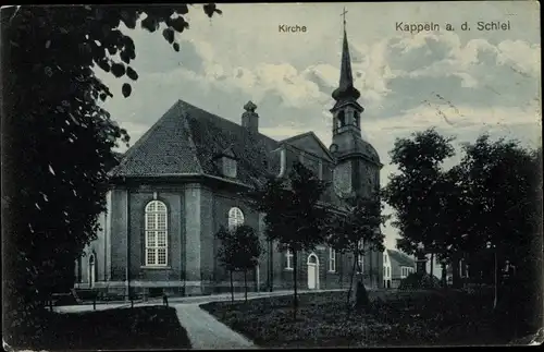 Ak Kappeln an der Schlei, Partie an der Kirche