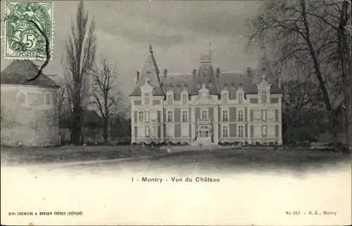 Ak Montigny-sur-Loing Seine-et-Marne, Vue du Chateau