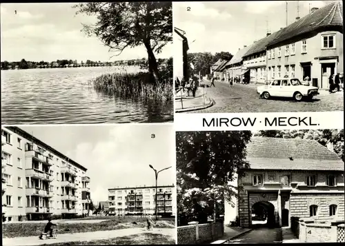 Ak Mirow Mecklenburgische Seenplatte, Mirowsee, Neubauten, Torhaus, Ernst-Thälmann-Strasse