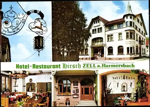 Ak Zell am Harmersbach, Hotel Restaurant Hirsch