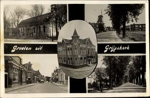 Ak Grijpskerk Groningen Niederlande, Straatweg, Groningerstraatweg, Windmühle