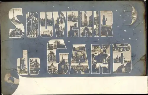 Buchstaben Ak Gand Gent Ostflandern, Stadtansichten