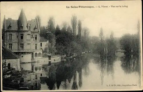 Ak Moret Seine et Marne, Vue sur le Loing