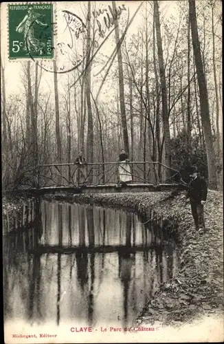 Ak Claye Souilly Seine et Marne, Le Parc du Chateau