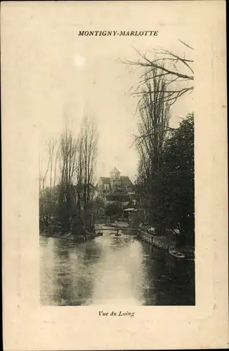 Ak Bourron Marlotte Seine et Marne, Vue du Loing