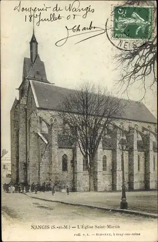 Ak Nangis Seine et Marne, L'Eglise Saint Martin