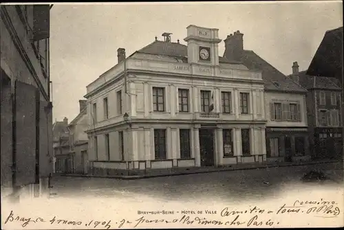 Ak Bray sur Seine Seine et Marne, Hotel de Ville