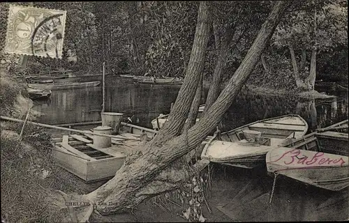 Ak Chelles Seine et Marne, Partie am Fluss