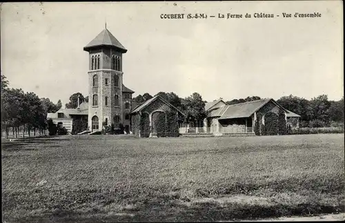 Ak Coubert Seine et Marne, La Ferme du Chateau, Vue d' ensemble