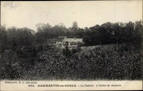 Ak Dammartin en Goële Seine et Marne, Tuilerie, L'Atelier de Broderic