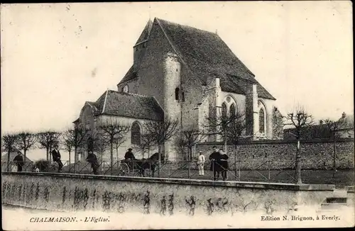 Ak Chalmaison Seine et Marne, L'Eglise