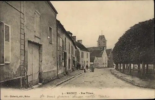 Ak Maincy Seine-et-Marne, Rue Thiers