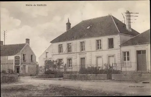 Ak Marles en Brie Seine et Marne, Ortspartie