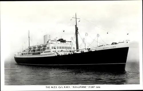 Ak Steamer Rangitane, Dampfschiff, New Zealand Line