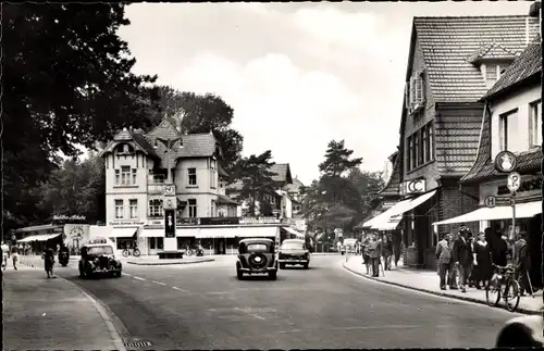 Ak Ostseebad Timmendorfer Strand, Straßenpartie, Geschäfte, Autos