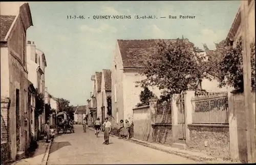 Ak Quincy Voisins Seine et Marne, Rue Pasteur