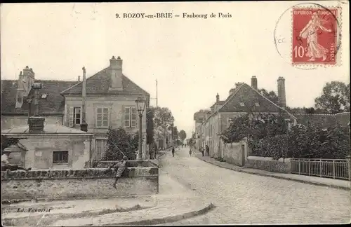 Ak Rozoy en Brie Seine et Marne, Faubourg de Paris