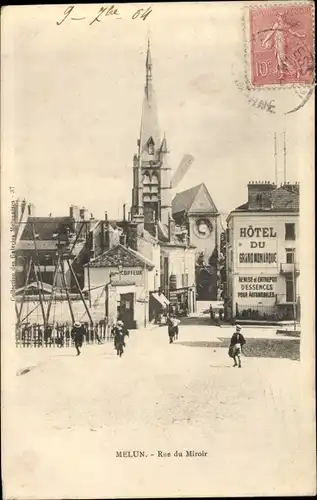 Ak Melun Seine et Marne, Rue du Miroir