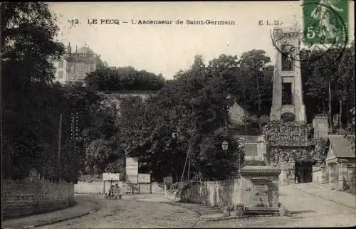 Ak Le Pecq Yvelines, L'Ascenseur de Saint Germain