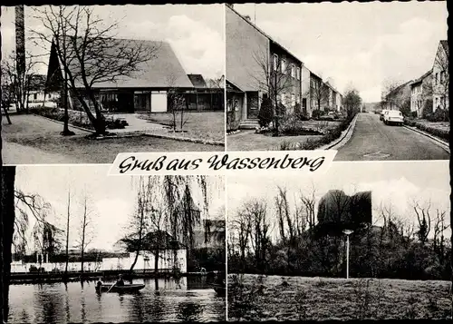 Ak Wassenberg im Kreis Heinsberg, Wasserpartie, Rudern