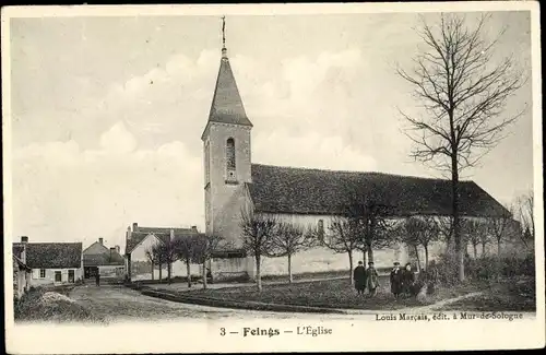 Ak Feings Loir et Cher, L'Eglise