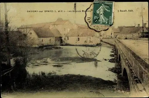 Ak Savigny-sur-Braye Loir et Cher, Les Grands Moulins