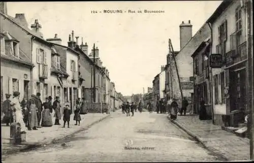 Ak Moulins Allier, Rue de Bourgogne