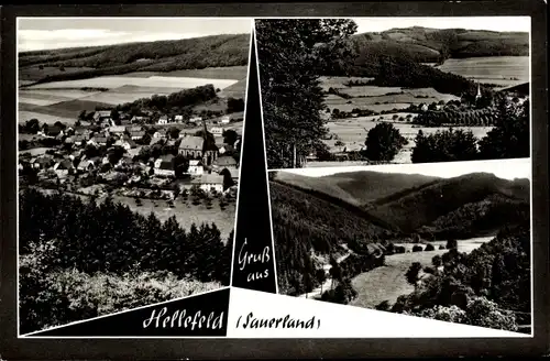 Ak Hellefeld Sundern Sauerland, Ort, Landschaft