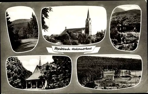 Ak Medebach im Sauerland, Kirche, Wald